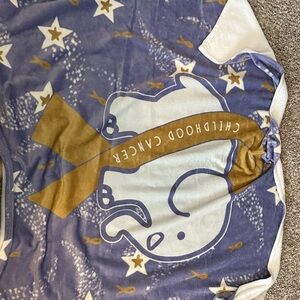 Ivory Ella Purple and Gold Blanket